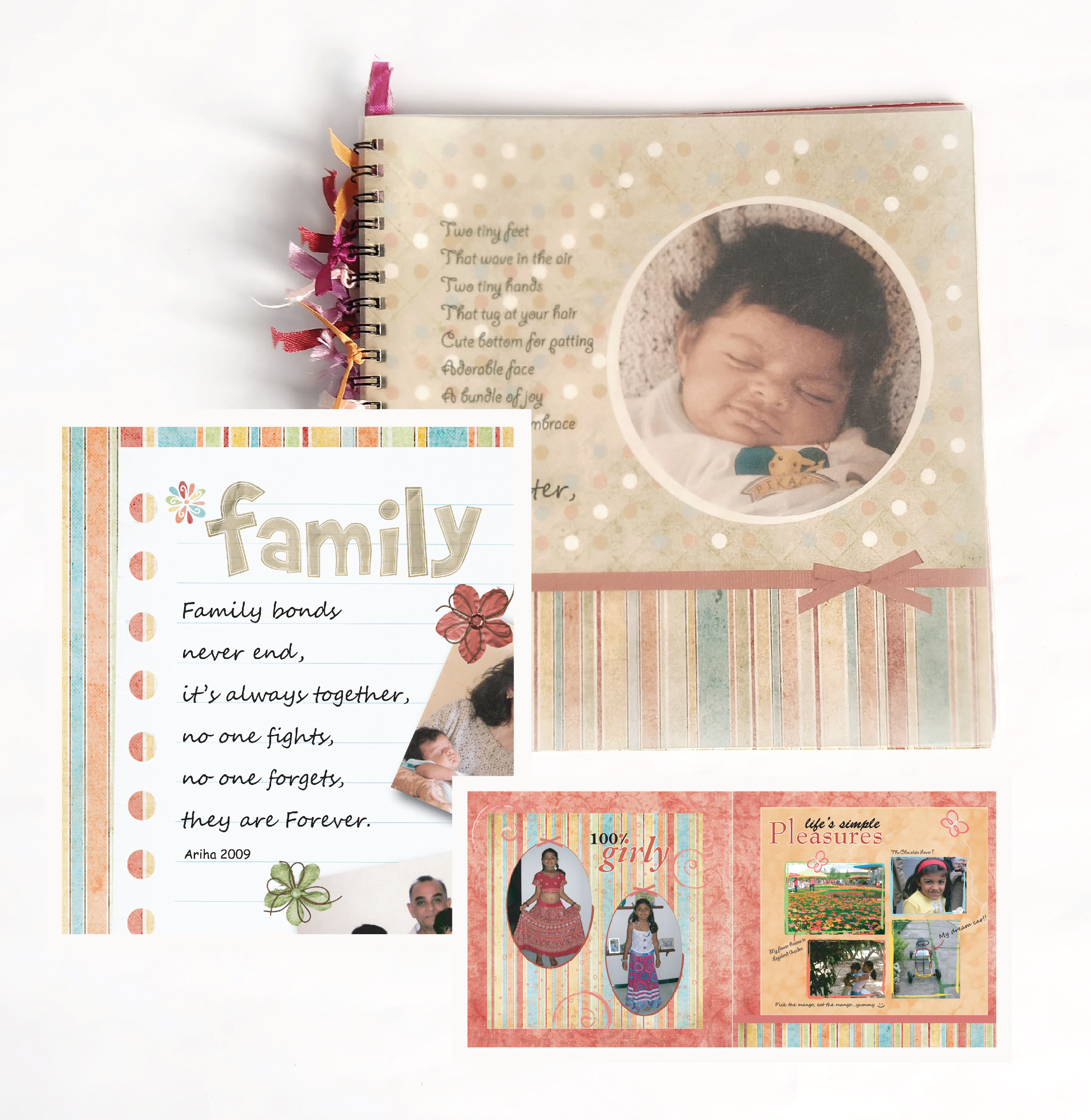 Personalized photo book of baby and family