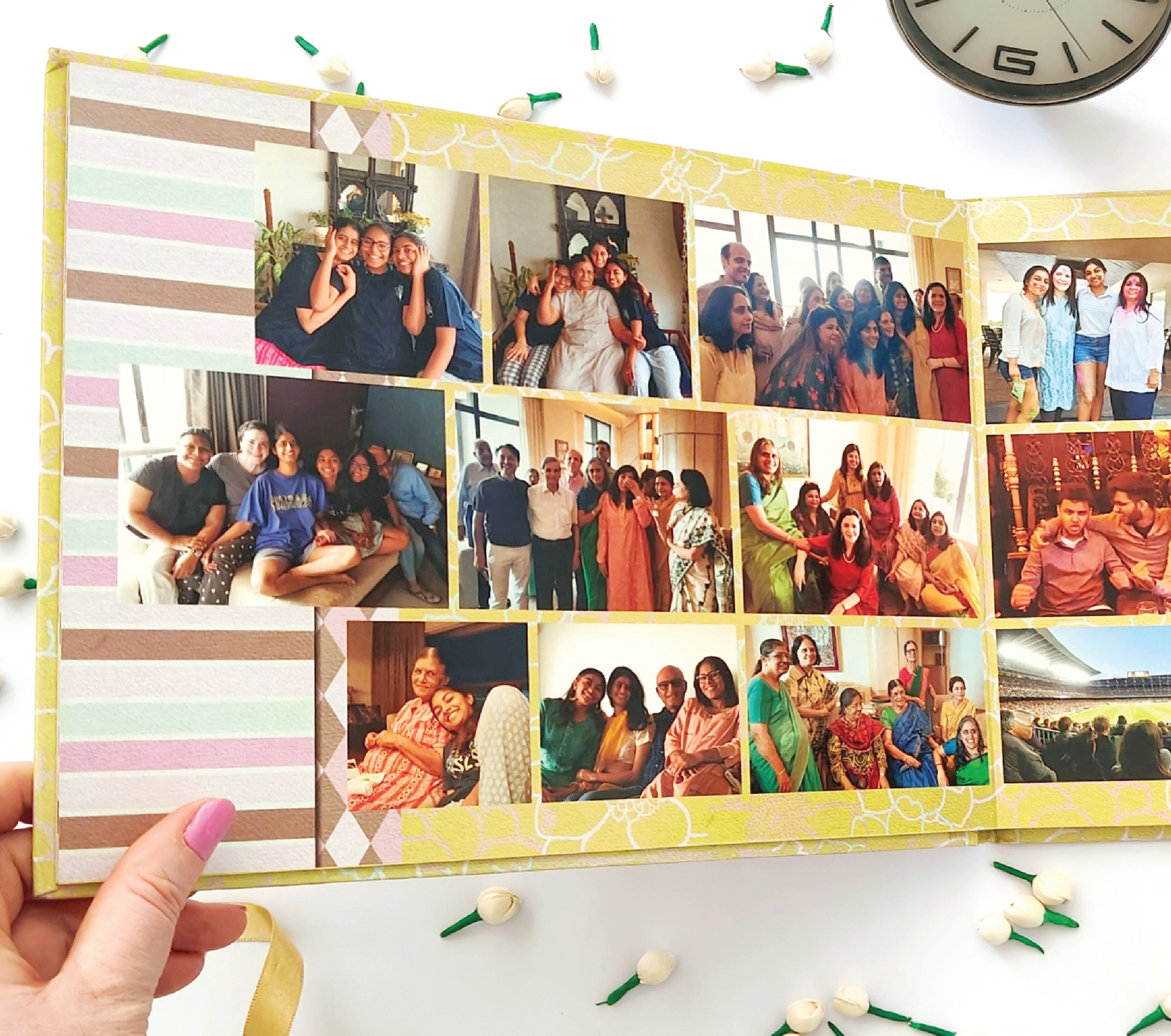 Personalized photo book showing memories cherished together